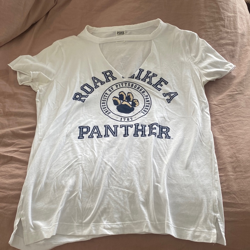 Pitt Panthers PINK choker t shirt